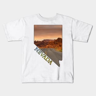 State of Nevada Outline Kids T-Shirt